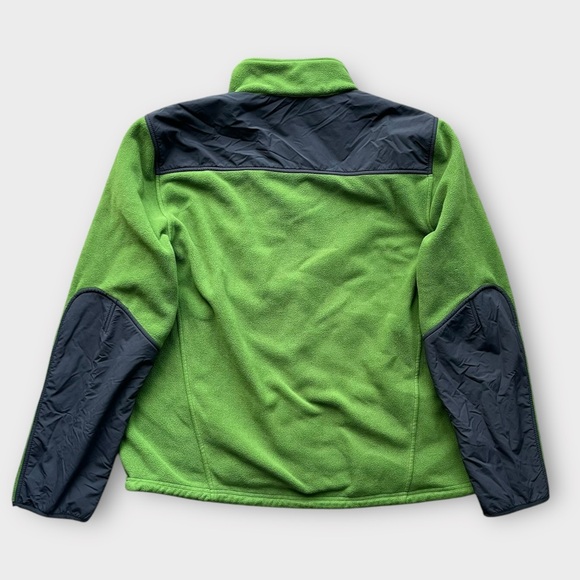 L.L. Bean Men’s Fleece Jacket XL Full Zip Polartec Outdoor Hiking Green Gray - Picture 2 of 8